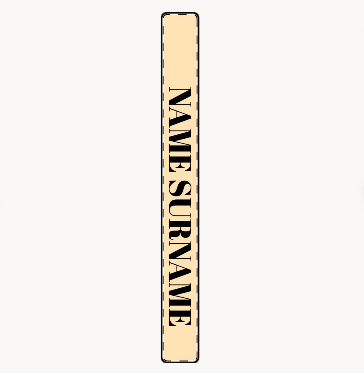 Personalized vertical bar necklace with first name | Engraved stainless steel pendant 