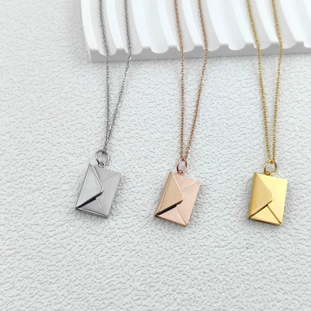 Collier Enveloppe Message Personnalisé