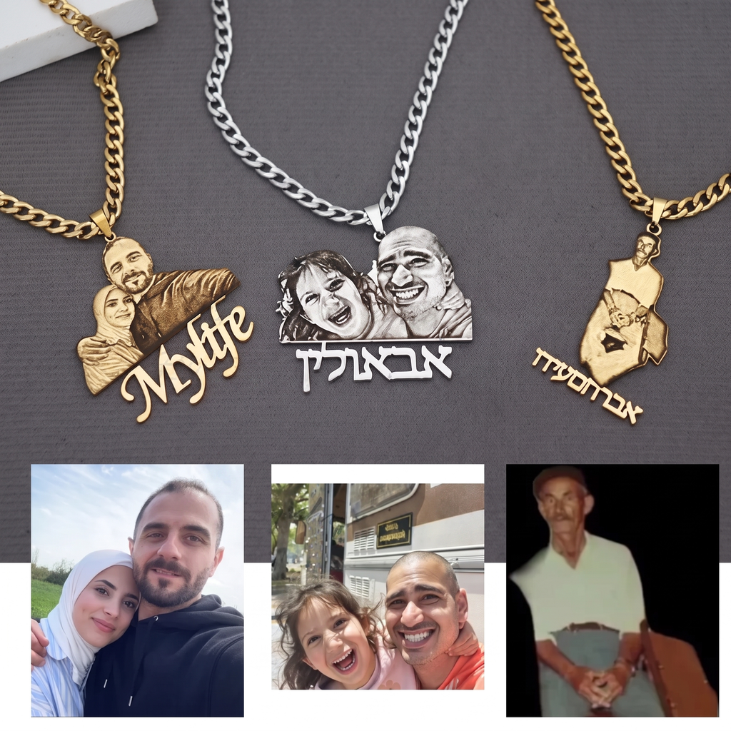 Personalized Necklace With Photo And Engraved Portrait 